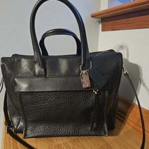 Coach Black Leather Satchel
